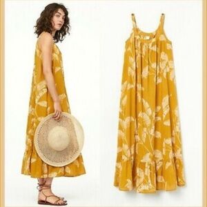 H&M Mustard Floral Maxi Dress
